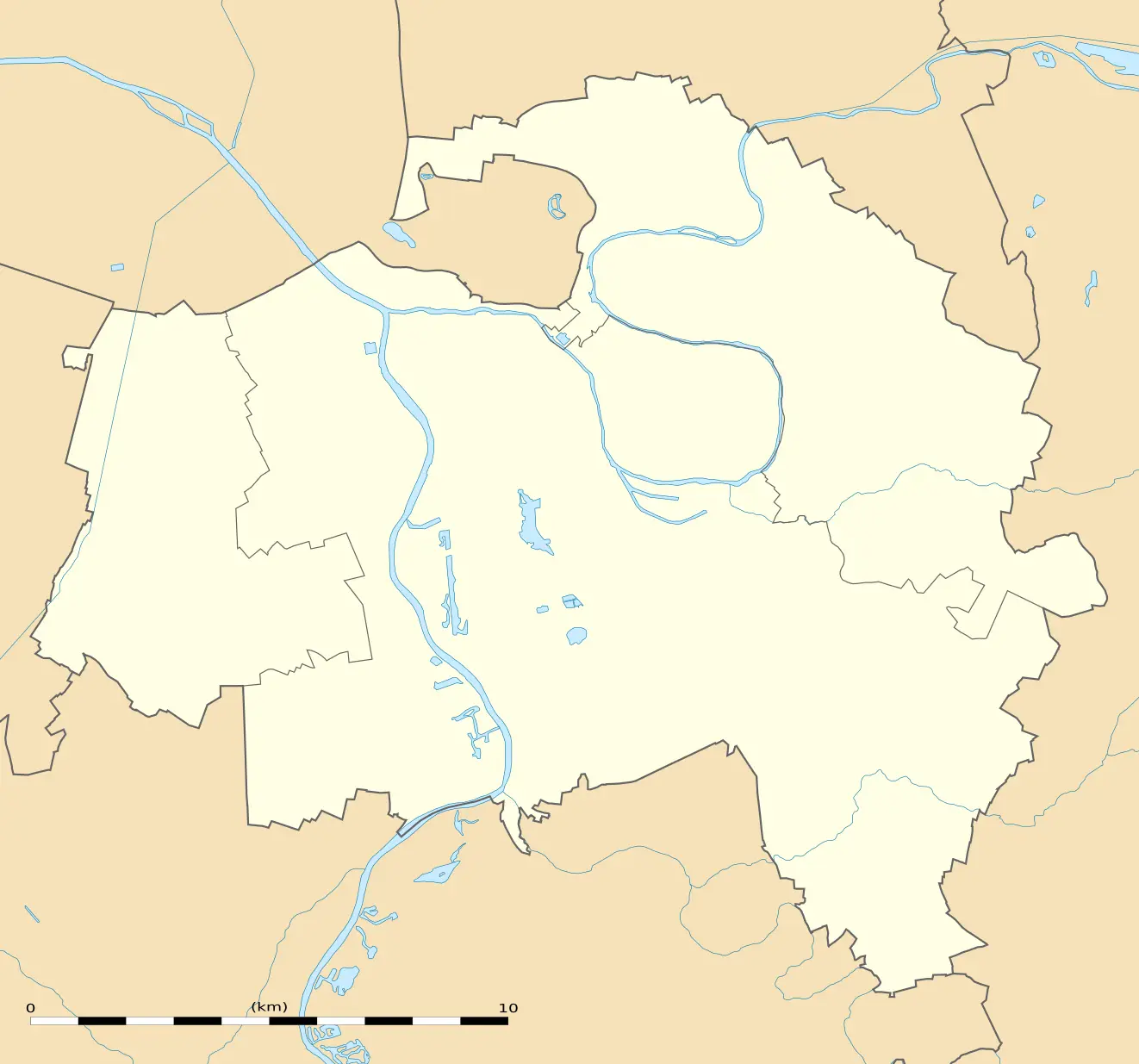 Carte administrative du Val-de-Marne, département 94