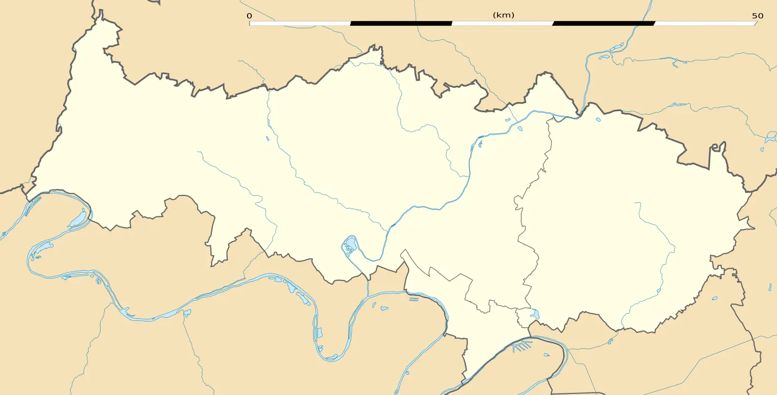 Carte administrative du Val-d'Oise, département 95
