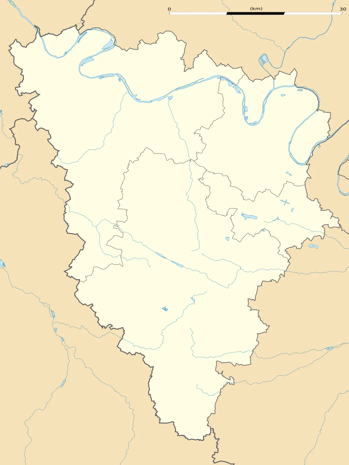 Carte administrative des Yvelines, département 78
